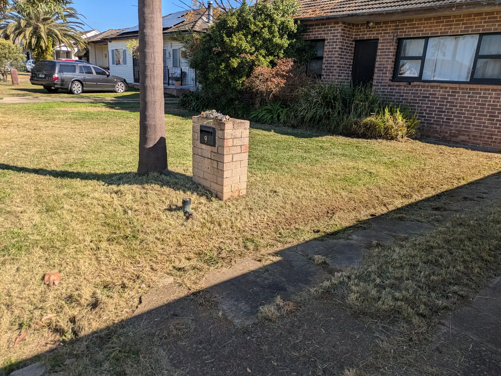 Front yard and nature strip after clean-up