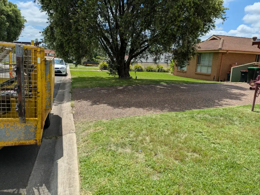 Front yard and nature strip after clean-up