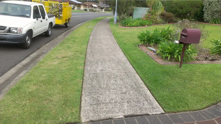 Clean edges along driveway